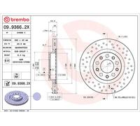 2X Disco Freno Forato/Interno Per Alfa Romeo 159 Sportwagon 939 Spider