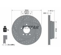 2x Disco freno incavato 92231203 TEXTAR per BMW 3 Touring 3