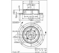 2x Disco freno intagliato 08.7104.75 BREMBO per HONDA ACCORD III CRX II CONCERTO