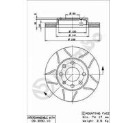 Brembo Max 09.3090.75 - Disco Freno Baffato (Set di 2) - Anteriore