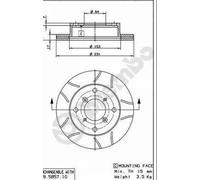2x Disco freno intagliato 09.5857.75 BREMBO per SUZUKI SUBARU