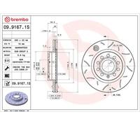 BREMBO 09.9167.1S Disco freno