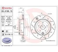 2x Disco freno intagliato 09.A198.1S BREMBO