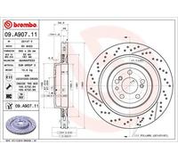 Disco freno BREMBO 09A90711 anteriore, ventilato, fessura, altamente carbonizzato, 1 Pezzo