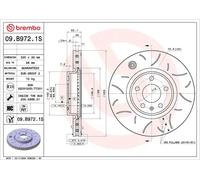 BREMBO 09.B972.1S Disco freno