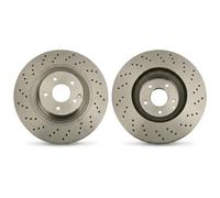 TRW Disco freno DF4341S per MERCEDES-BENZ CLK (C209) 2002-2009 anteriore perforato fessurato 1 pezzo