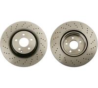 TRW Disco freno anteriore DF6077S per Mercedes Classe S perforato e intagliato 1 pezzo 01/11>