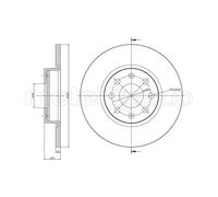 2X Disco Freno Metelli 23-0858C per Fiat Opel Assale Anteriore