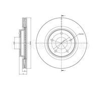 2X Disco Freno Metelli 23-0902C per Nissan Assale Anteriore