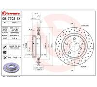 Disco freno BREMBO XTRA LINE BREMBO 09.7702.1X, 1 Pezzo