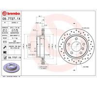 Disco freno BREMBO 09.7727.1X