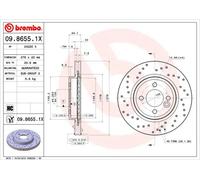 2x Disco freno perforato/ventilazione interna 09.8655.1X BREMBO per MINI MINI