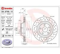 2x Disco freno perforato/ventilazione interna 09.9768.1X BREMBO per AUDI TT