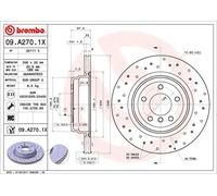 2x Disco freno perforato/ventilazione interna 09.A270.1X BREMBO per BMW 3 X1