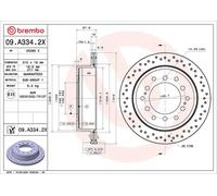BREMBO 09.A334.2X Disco freno