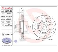 BREMBO 09.A427.2X Disco freno