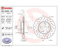 Disco freno BREMBO XTRA LINE BREMBO 09.A455.1X, 1 Pezzo
