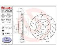 2x Disco freno perforato/ventilazione interna 09.A732.11 BREMBO
