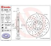 Disco freno BREMBO XTRA LINE BREMBO 09.A829.1X, 1 Pezzo