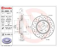 Brembo Discofreno 09.A866.1X Forati Ventilazione interna per Honda Ø 293 2x