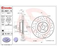 2x Disco freno perforato/ventilazione interna 09.A921.1X BREMBO per SUBARU