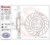 2x Disco freno perforato/ventilazione interna 09.A958.21 BREMBO