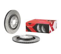 2x Disco freno perforato/ventilazione interna 09.B040.1X BREMBO per AUDI Q5 A5
