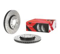2x Disco freno perforato/ventilazione interna 09.B356.1X BREMBO per OPEL