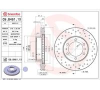 BREMBO 09.B461.1X Disco freno