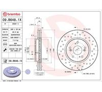 BREMBO 09.B648.1X Disco freno per HONDA,HONDA (DONGFENG),HONDA (GAC)