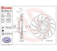 Disco freno BREMBO 09B74251 anteriore, ventilato, altamente carbonizzato, 1 Pezzo