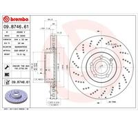 Disco freno BREMBO 09.B746.61, 1 Pezzo