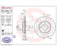 BREMBO 09.C422.1X Disco freno
