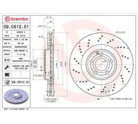BREMBO 09.C612.51 Disco freno