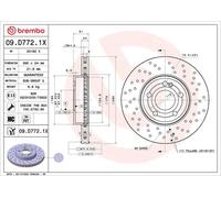 2x Disco freno perforato/ventilazione interna 09.D772.1X BREMBO