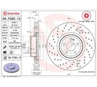 2x Disco freno perforato/ventilazione interna 09.F290.13 BREMBO