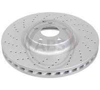 2x Disco freno perforato/ventilazione interna 17537 A.B.S. per MERCEDES-BENZ SLK