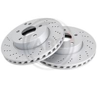 2x Disco freno perforato/ventilazione interna 17755 A.B.S. per MERCEDES-BENZ