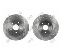 2x Disco freno perforato/ventilazione interna 231-03-203 ABAKUS