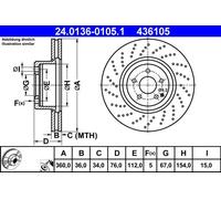 Ate Disco Freno 24.0136-0105.1