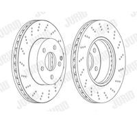 2x Disco freno perforato/ventilazione interna 562619JC-1 JURID per MERCEDES-BENZ