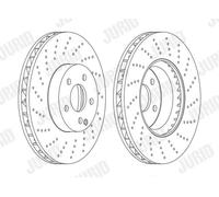 2x Disco freno perforato/ventilazione interna 562634JC-1 JURID per MERCEDES-BENZ