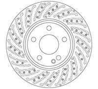 Disco freno TRW DF6262S anteriore, ventilato, perforato, 1 Pezzo