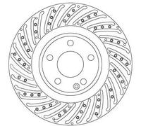 2x Disco freno perforato/ventilazione interna DF6633S TRW per MERCEDES-BENZ