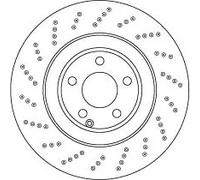 Disco freno TRW DF6668S anteriore, ventilato, perforato, 1 Pezzo