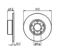 BOSCH 0 986 478 055 Disco freno