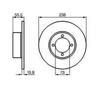 2x Disco freno pieno 0 986 478 079 BOSCH per OPEL KADETT C ASCONA A REKORD D