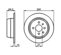 2x Disco freno pieno 0 986 478 086 BOSCH per OPEL VECTRA A Hatchback VECTRA A