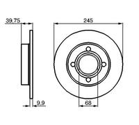 2x Disco freno pieno 0 986 478 216 BOSCH per AUDI 80 B3 Tre volumi COUPE B3