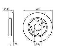2x Disco freno pieno 0 986 478 242 BOSCH per MAZDA 323 S IV 323 F IV MX-5 I